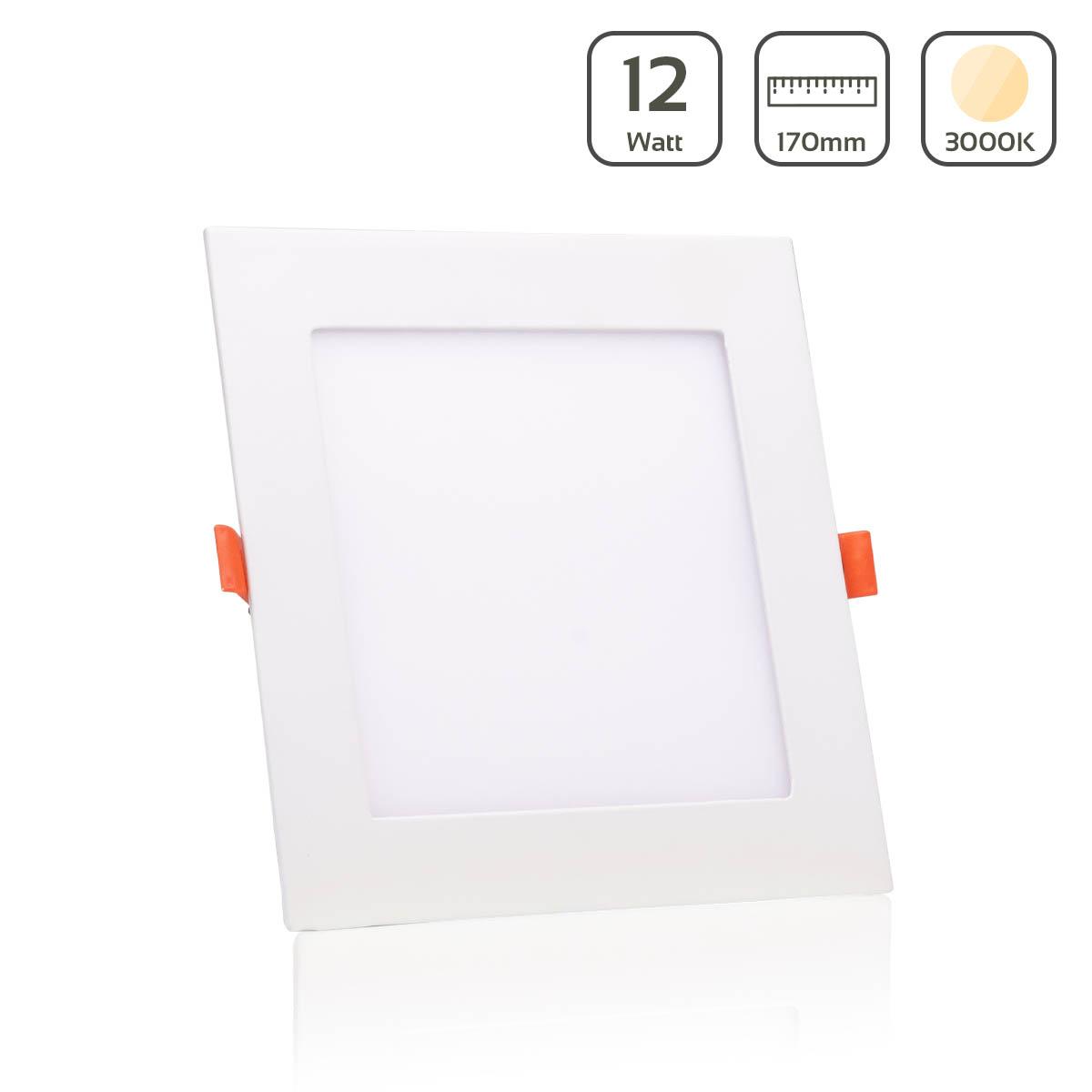 Einbaustrahler Ultra Flach IP20 Weiß Eckig kaltweiß LED Sparpack