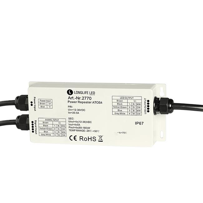 RGBW 4-Kanal Signal Verstärker IP67 ATOS4 4x5A