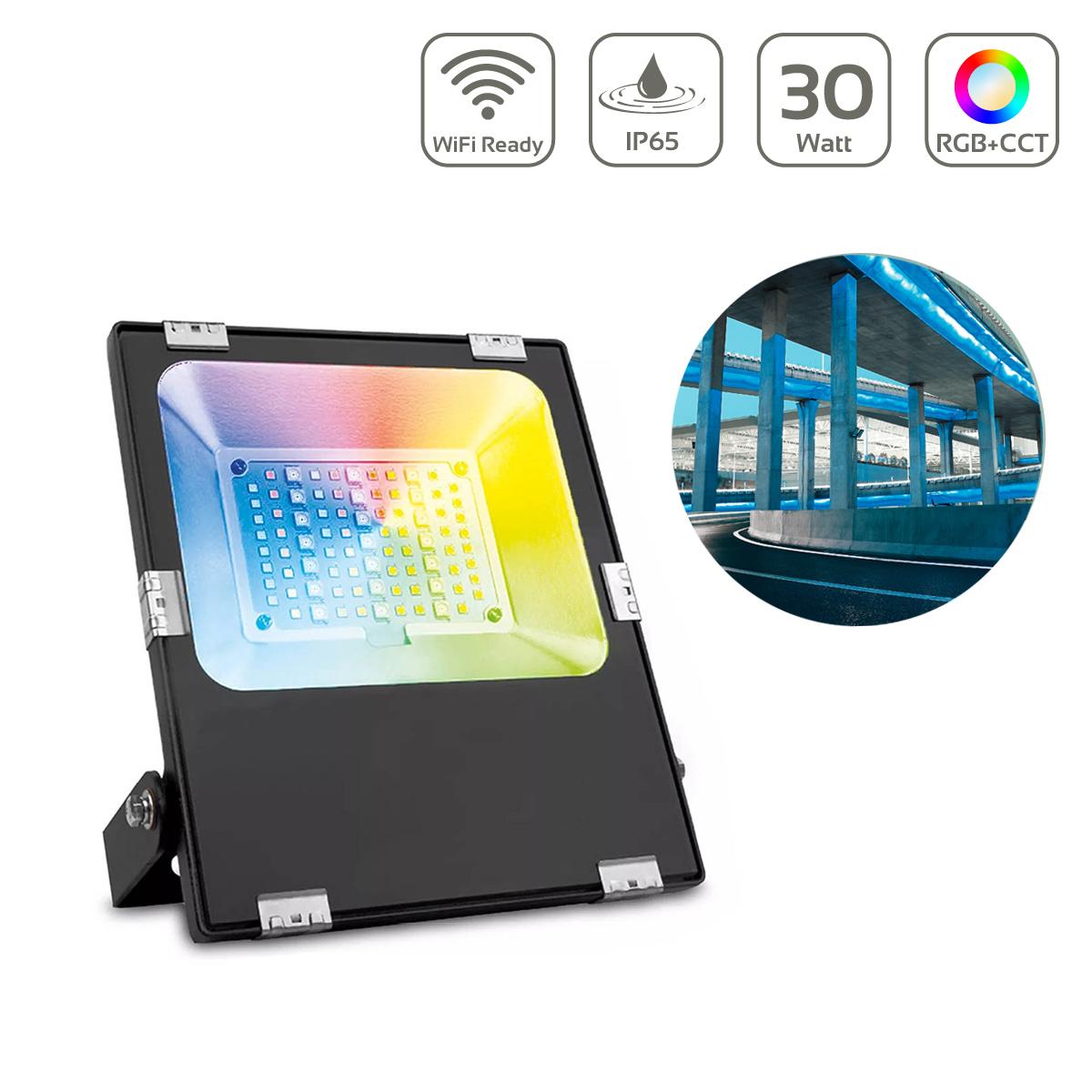 MiBoxer RGB+CCT LED Außenstrahler WiFi Farbwechsel Fluter - Ausführung: 30W FUTT03