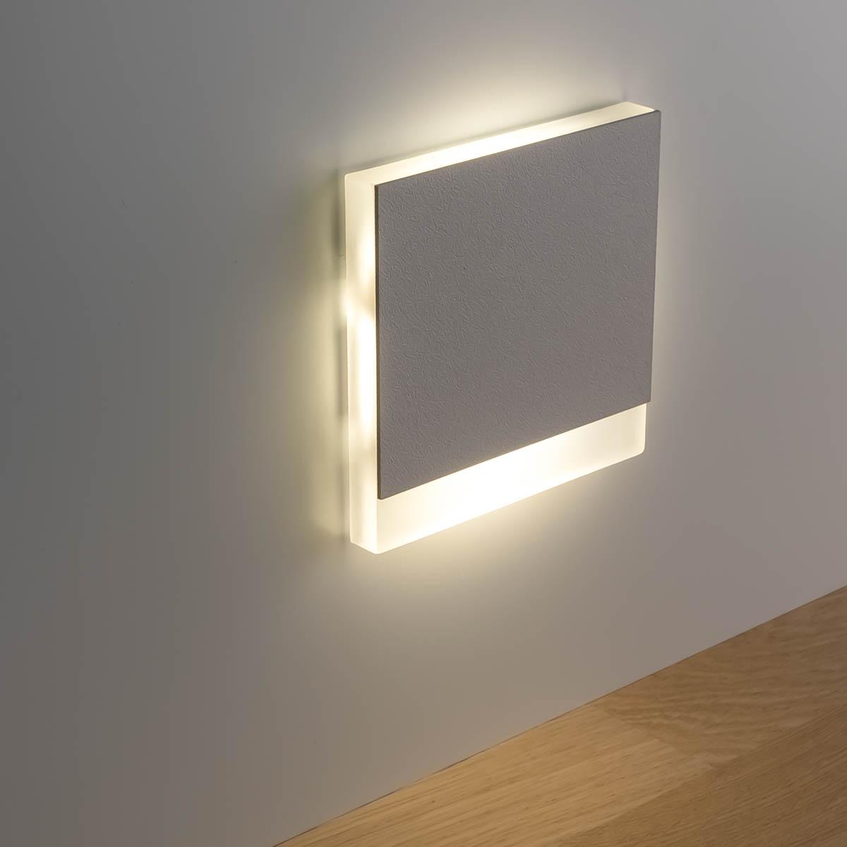 LED Treppenleuchte IP44 eckig weiß - Lichtfarbe: Warmweiß 1,5W - Lichtaustritt: Orbis