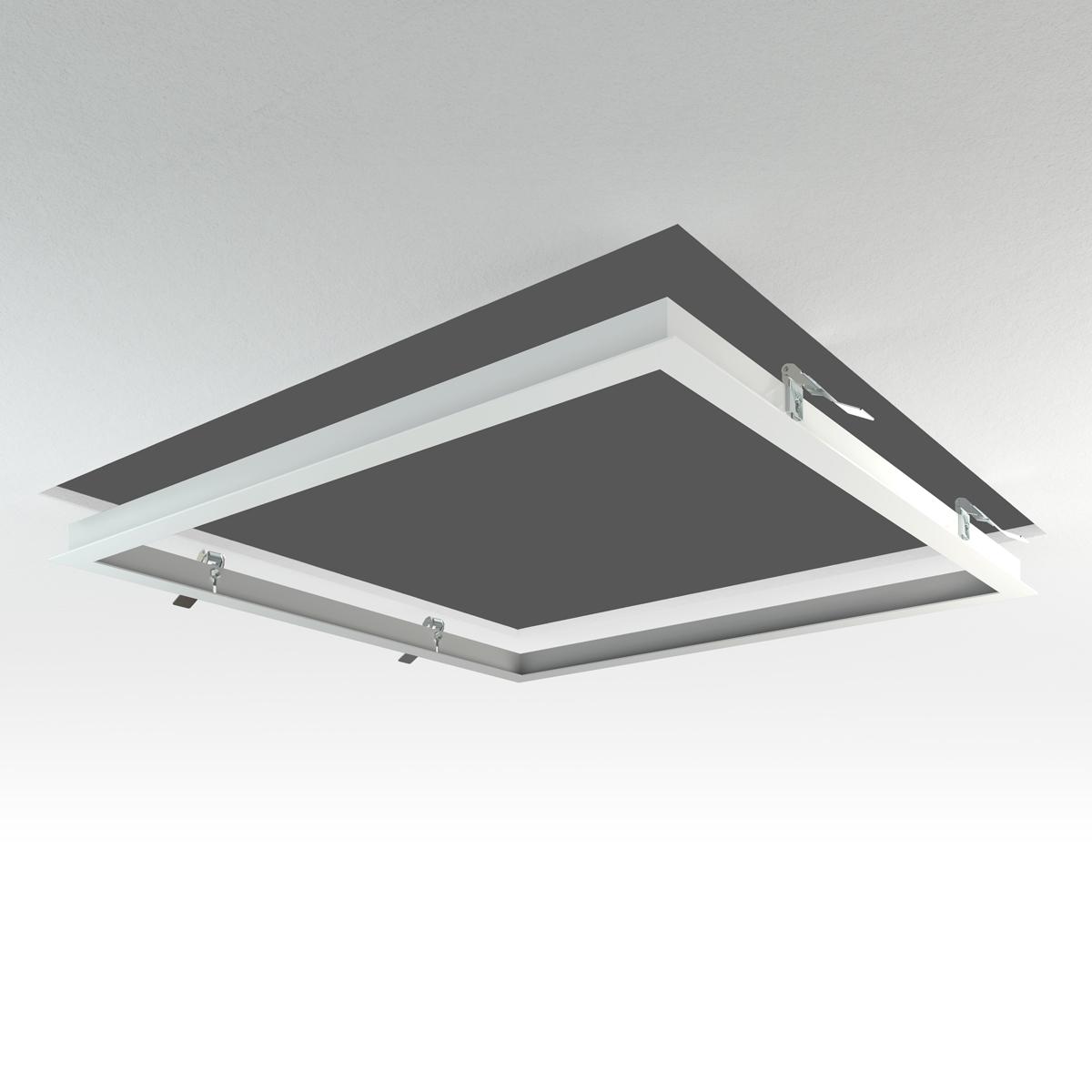 LED Panel Einbaurahmen 62x62cm weiß Deckeneinbau Montagerahmen für Rigipskartondecke
