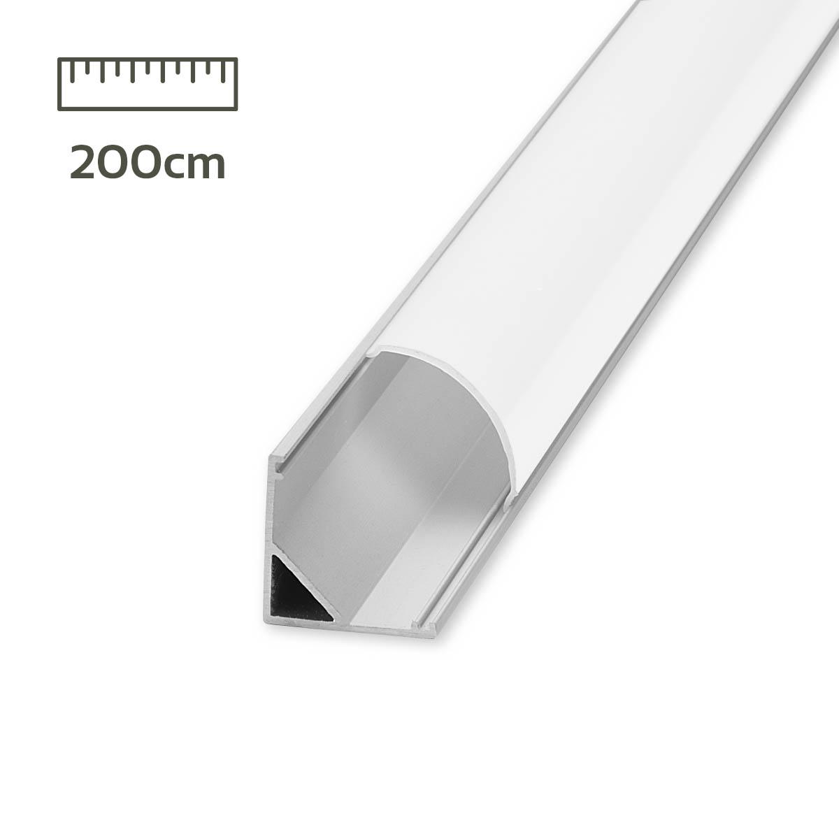 Alu Eck-Profil eloxiert 15x15mm opal - Länge: 200cm