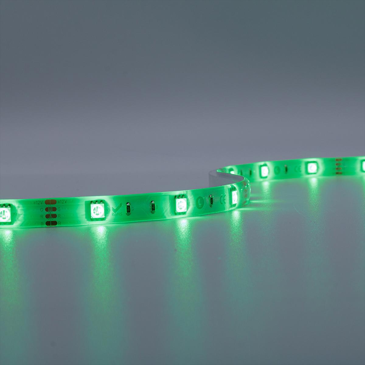 Strip 12V LED Streifen 5M 7,2W/m 30LED/m 10mm - Lichtfarbe: RGB - Schutzart: IP65