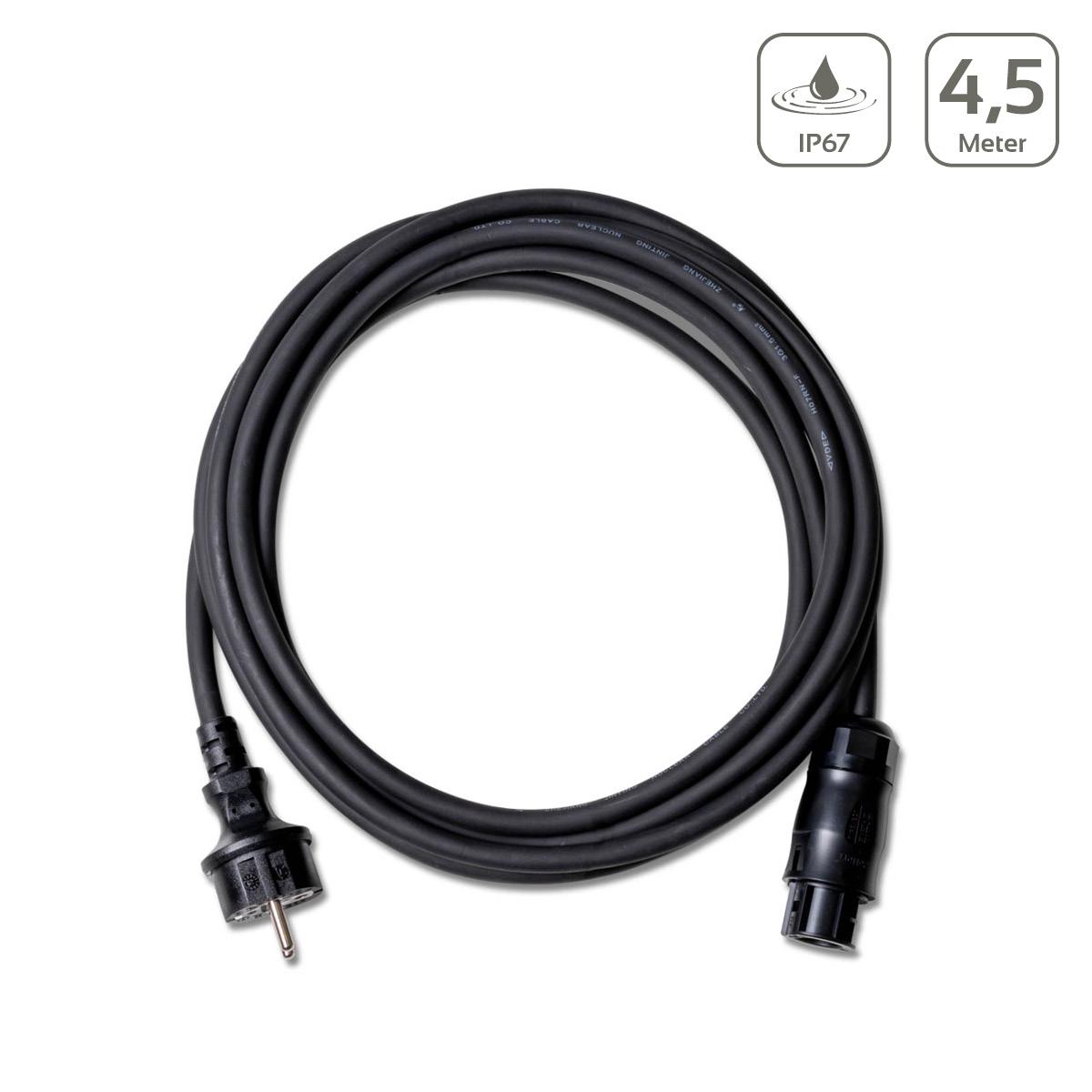Netz Anschlusskabel Betteri BC01 auf Schuko Steckdose 4,5 Meter AC Kabel 3×1,5mm² - MwSt: 0% NUR für Privatkunden