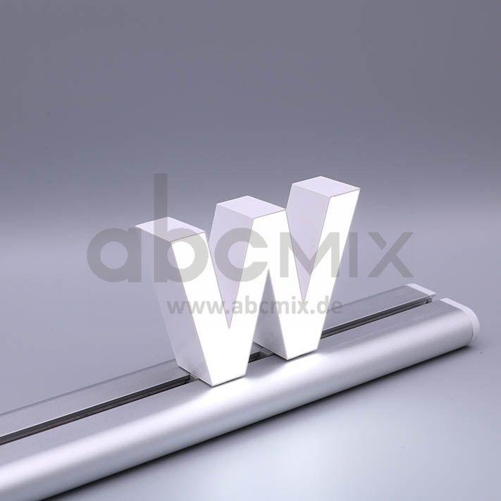 LED Buchstabe Slide w für 100mm Arial 6500K weiß