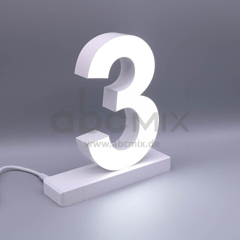LED Buchstabe Click 3 für 175mm Arial 6500K weiß