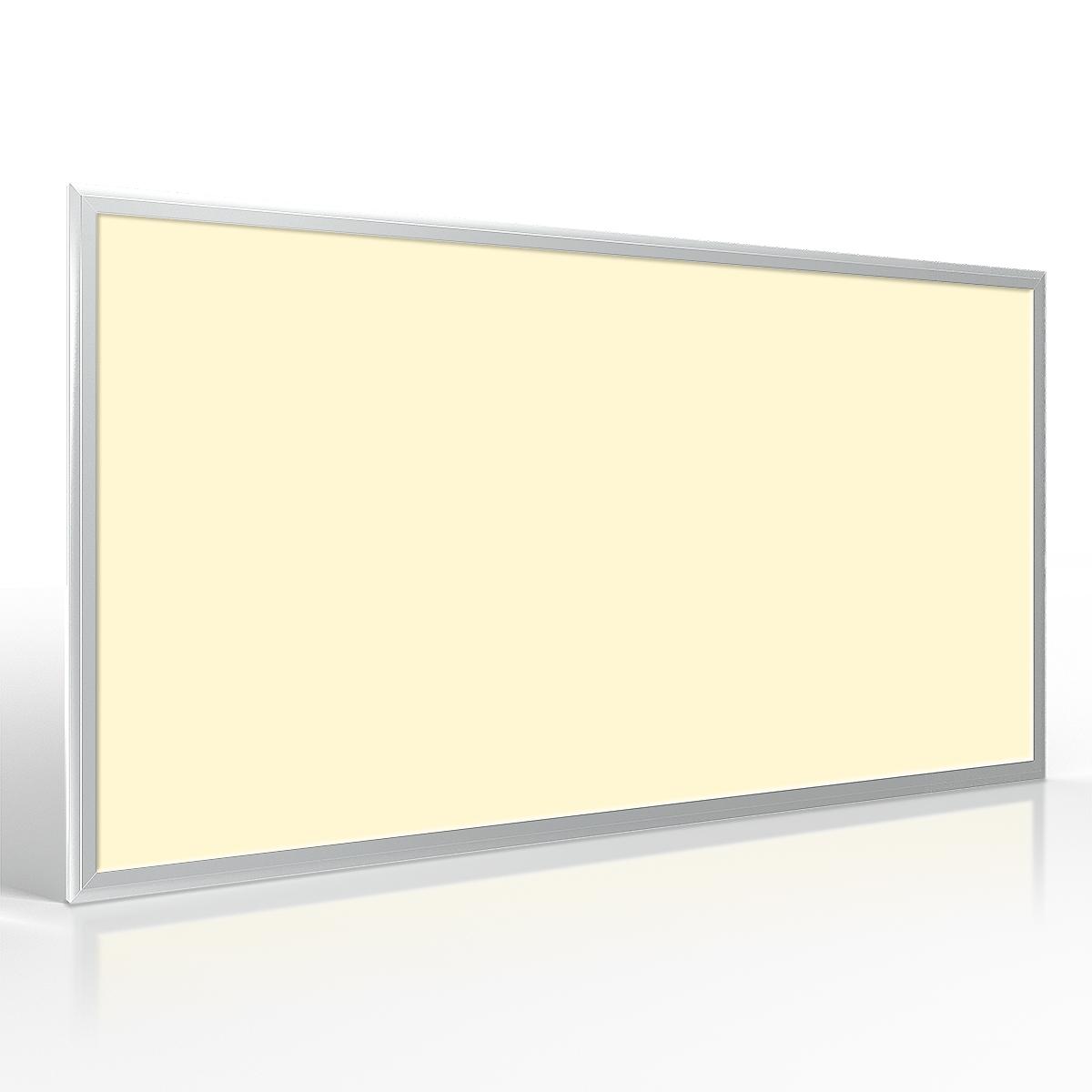 LED Panel 120x60cm 60W Rahmen silber - Lichtfarbe: Warmweiß 3000K