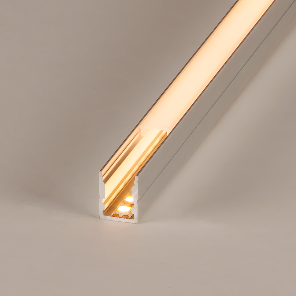 LED Aufbau U-Profil eloxiert 10 x 13mm opal 200cm  