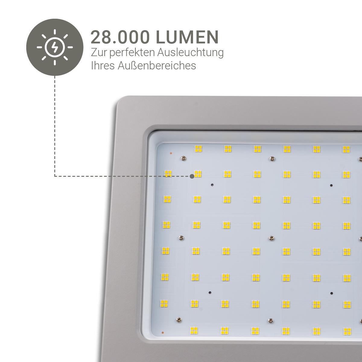 LED Außenstrahler Sirius 5000K Kaltweiß - Ausführung: 200W 28.000 Lumen