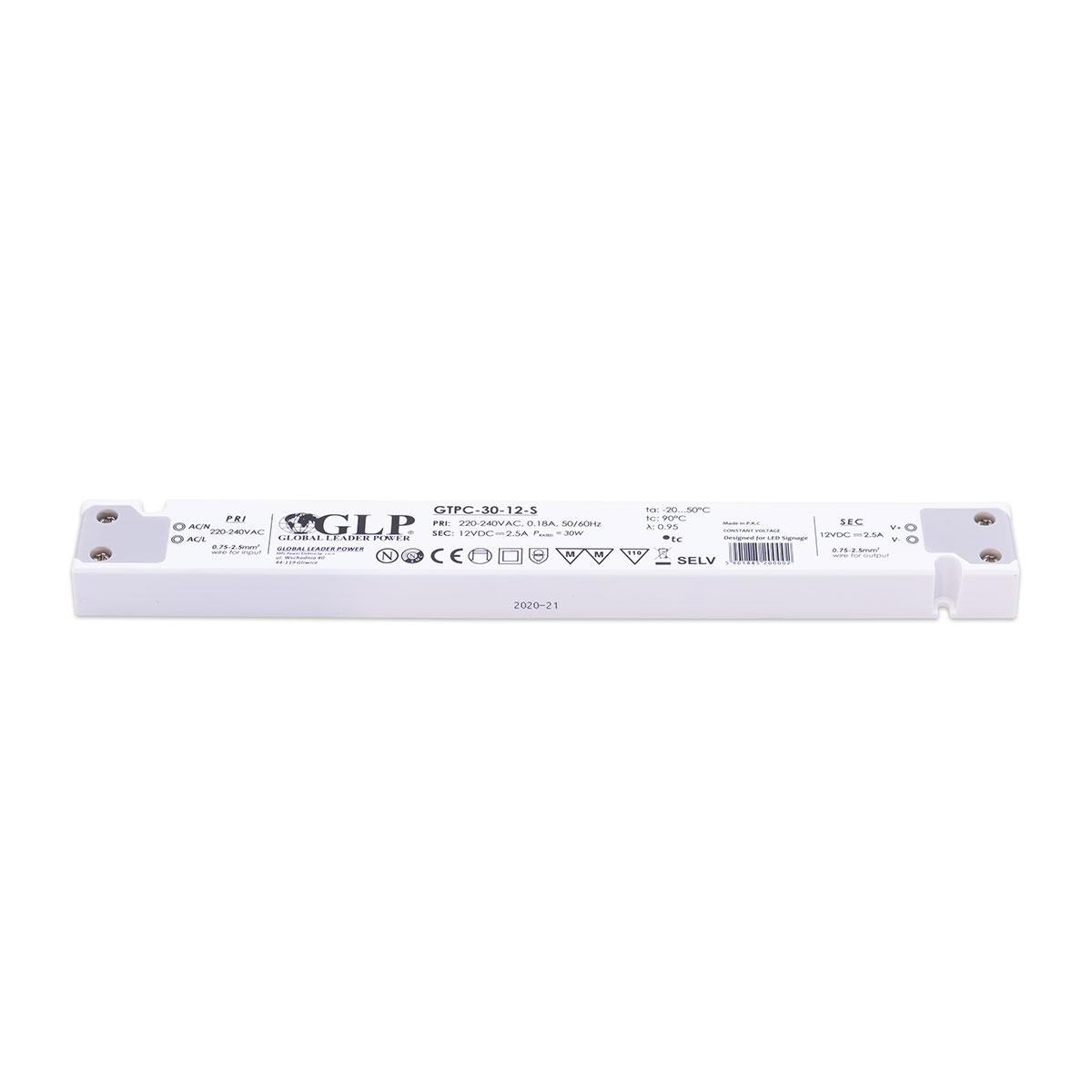 GLP GTPC-30-12-S LED Netzteil extrem flach für Möbeleinbau 30W 12V 2.5A IP20 Schaltnetzteil CV