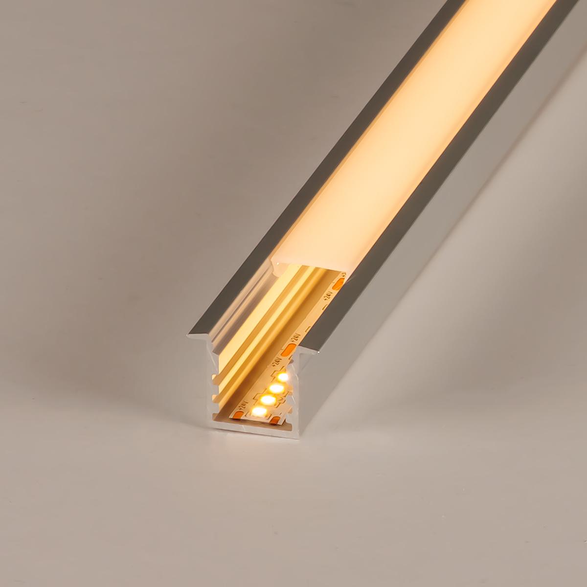  LED Fugen-Profil eloxiert 20 x 15mm opal 100cm 
