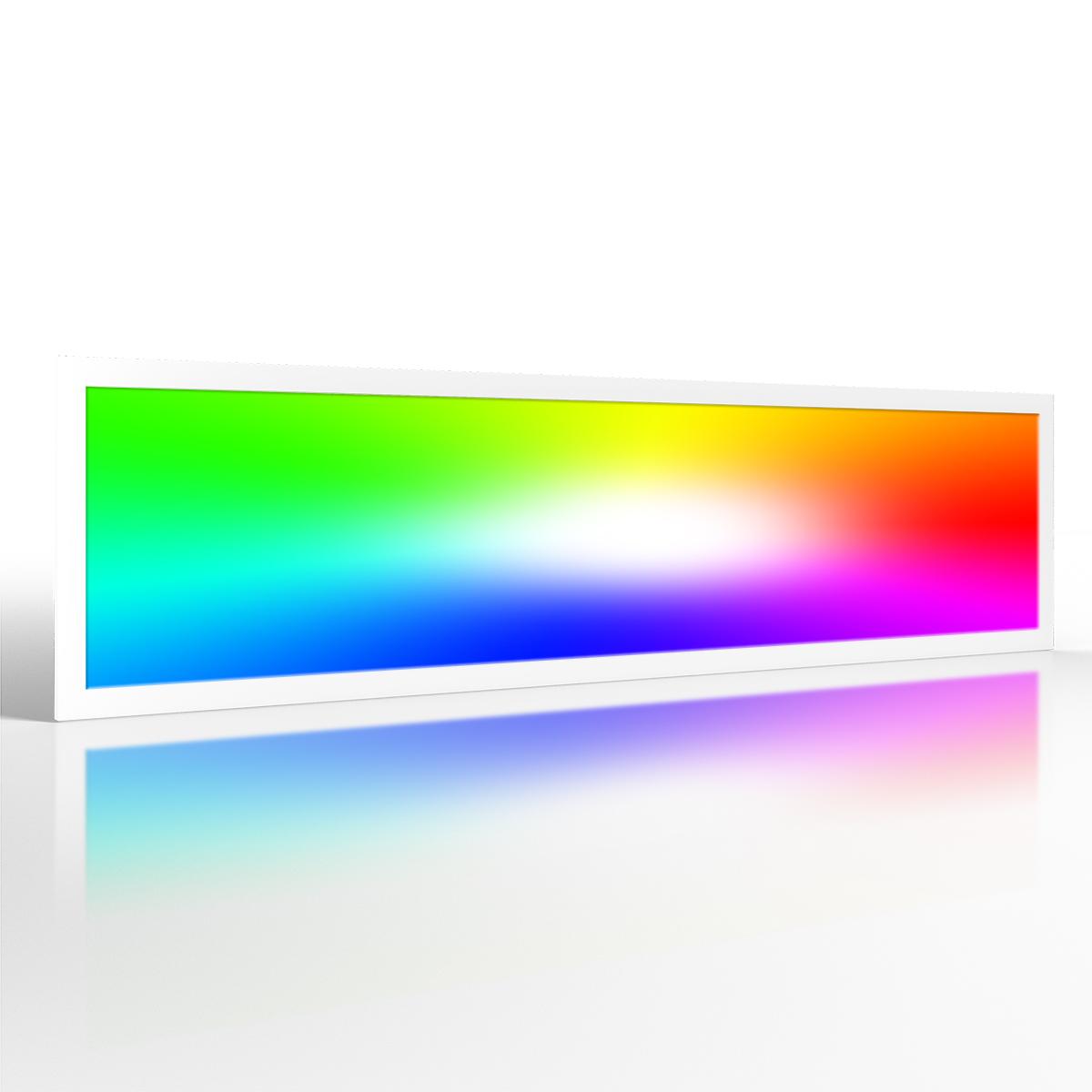 RGB+CCT LED Panel Pro 120x30cm 48W 24V Rahmen weiß