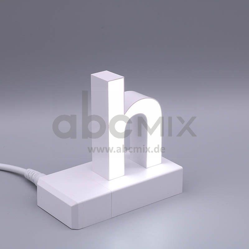 LED Buchstabe Click h für 75mm Arial 6500K weiß