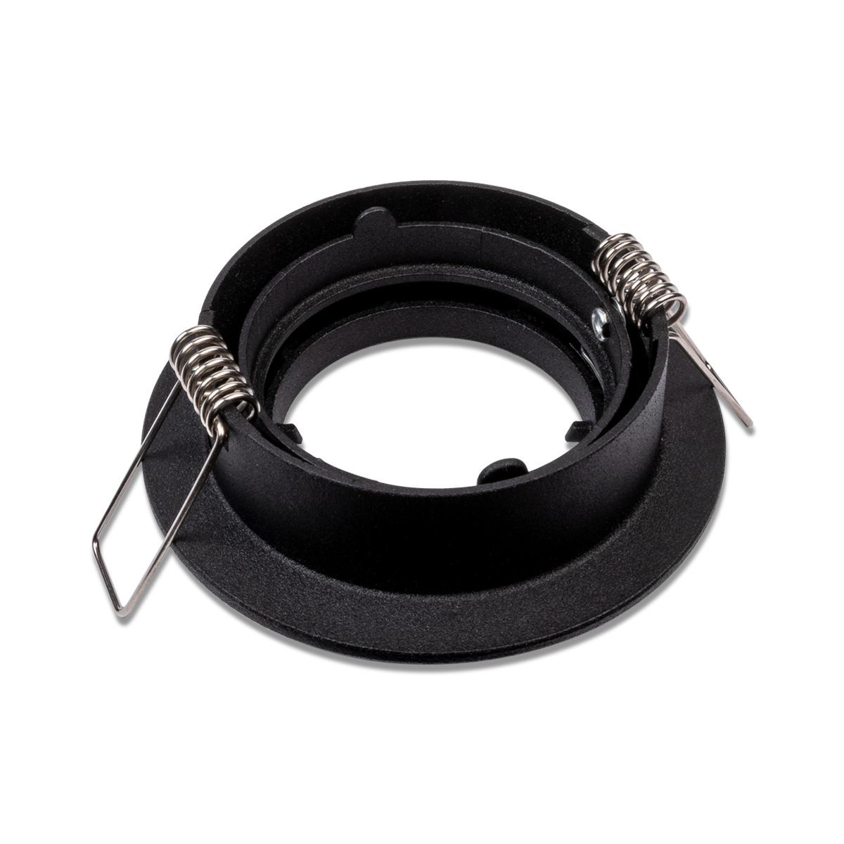 Einbaustrahler Rahmen rund schwarz schwenkbar Ring Decken Spot Bajonettverschluss
