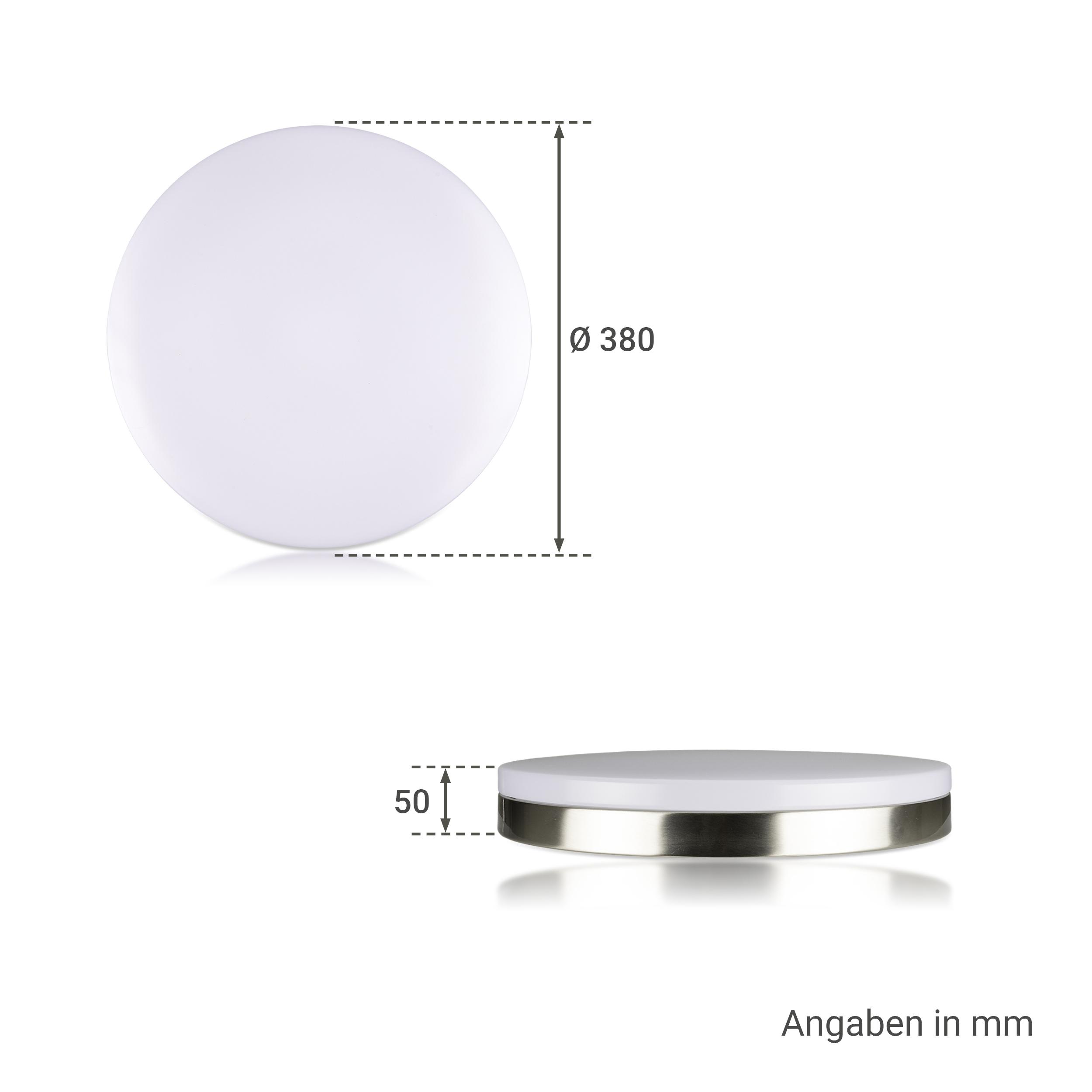 Deckenleuchte Slim Pro silber - Lichtfarbe: Neutralweiß 4000K - Ausführung: 24W Ø380 mm