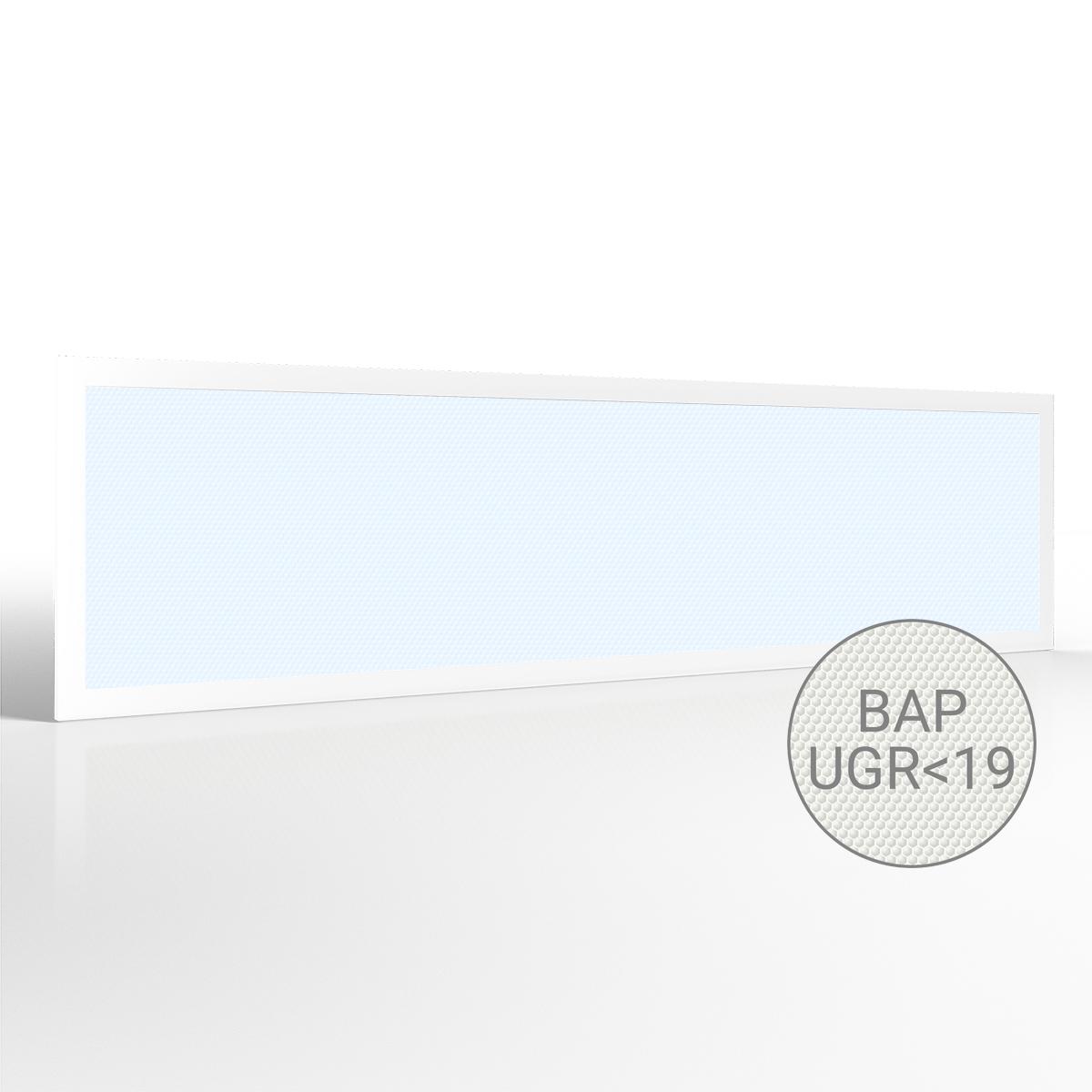 LED Panel 120x30cm 48W IP65 UGR19 dimmbar | weißer Rahmen - Lichtfarbe: Kaltweiß 5000K