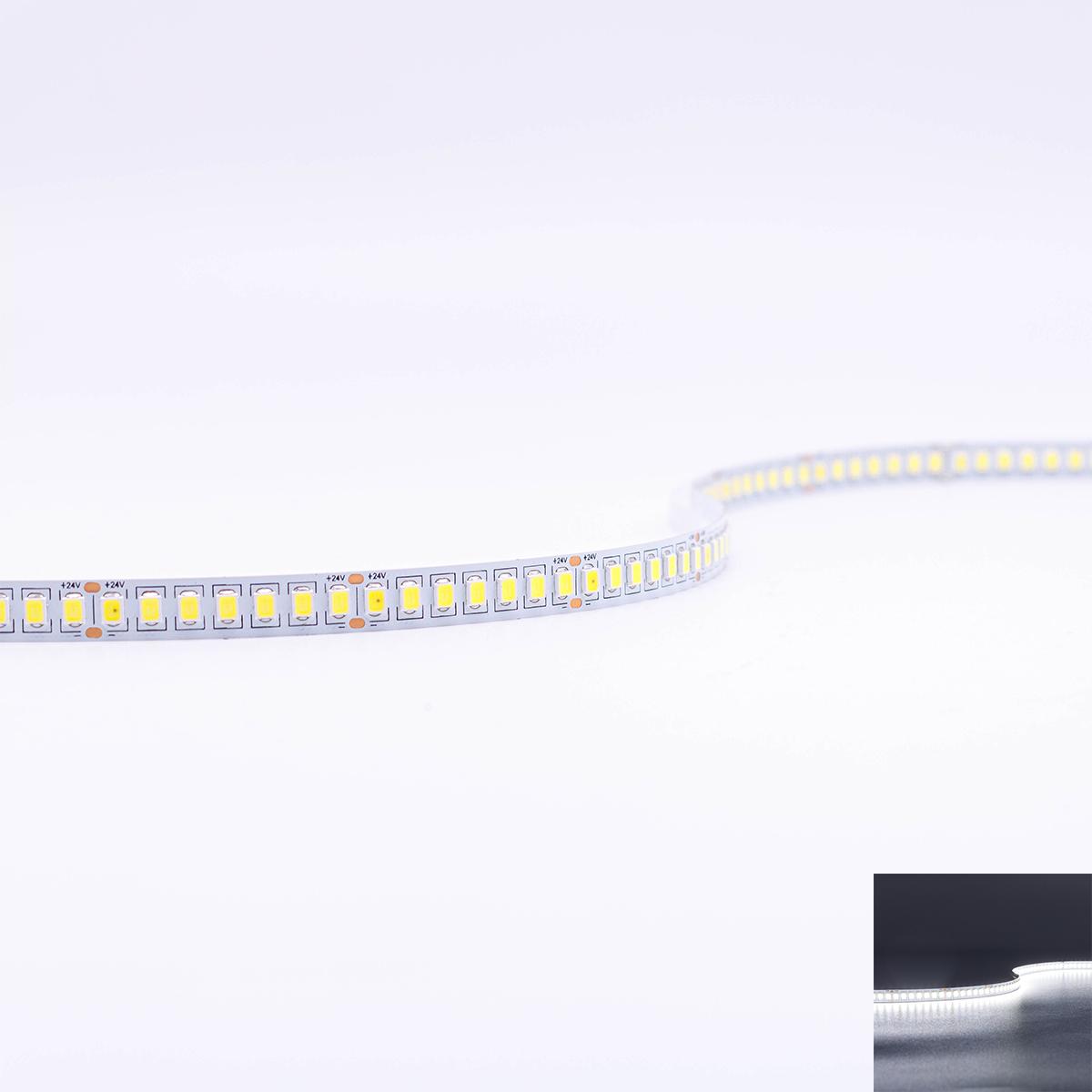 Strip 24V LED Streifen 5M 15W/m 210LED/m 8mm - Lichtfarbe: Kaltweiß 6000K - Schutzart: IP20