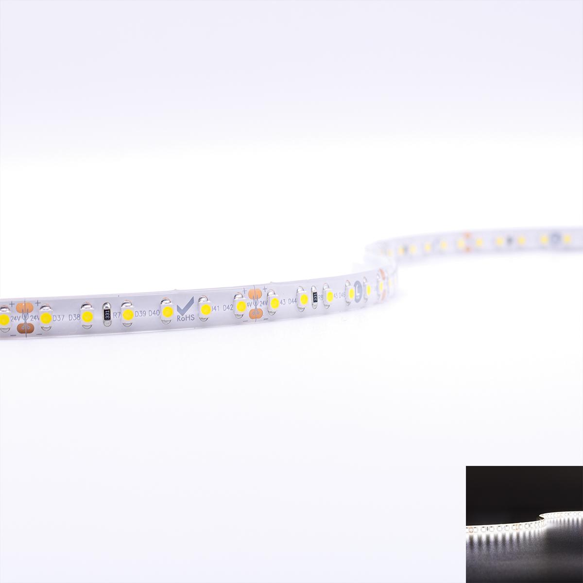 Strip 24V LED Streifen 5M 9,6W/m 120LED/m 8mm - Lichtfarbe: Neutralweiß 4000K - Schutzart: IP65