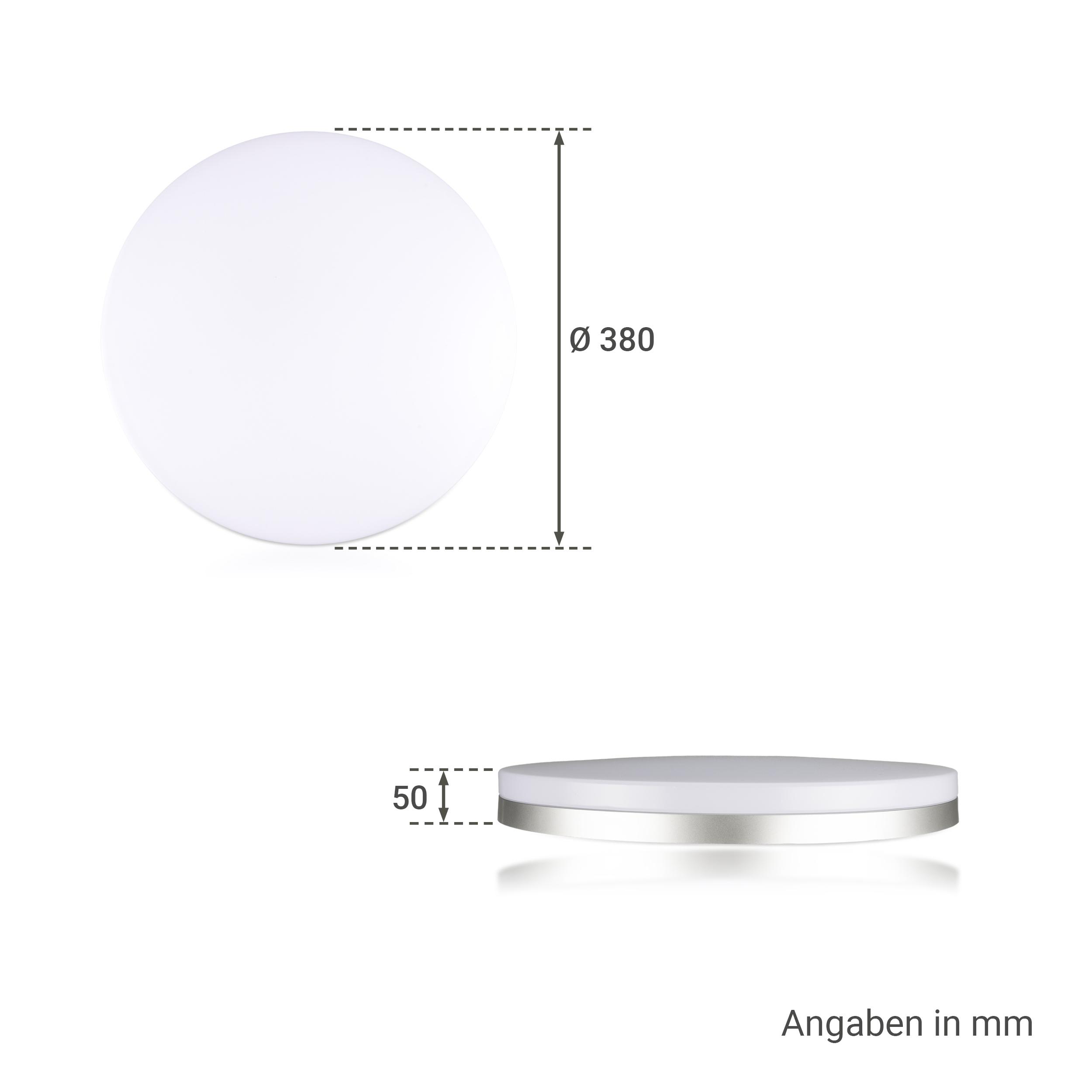 LED Deckenleuchte Slim rund - Lichtfarbe: 3000K - Ausführung: 24W Ø380mm