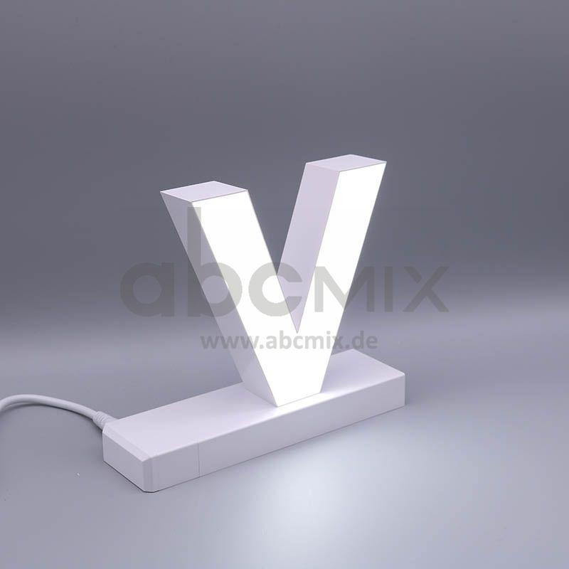 LED Buchstabe Click v für 175mm Arial 6500K weiß