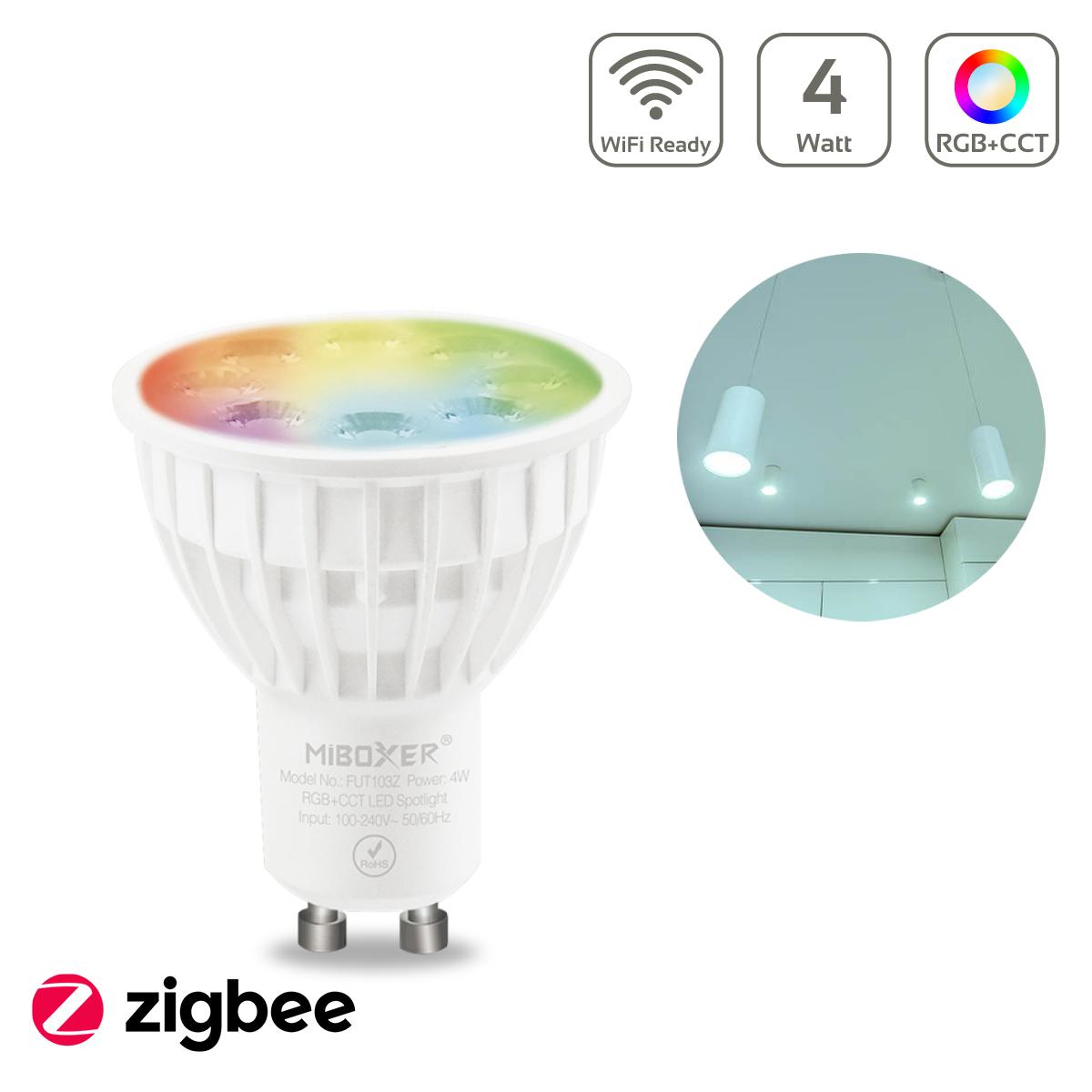 MiBoxer Zigbee 3.0 RGB+CCT LED Spot 4W GU10 FUT103Z