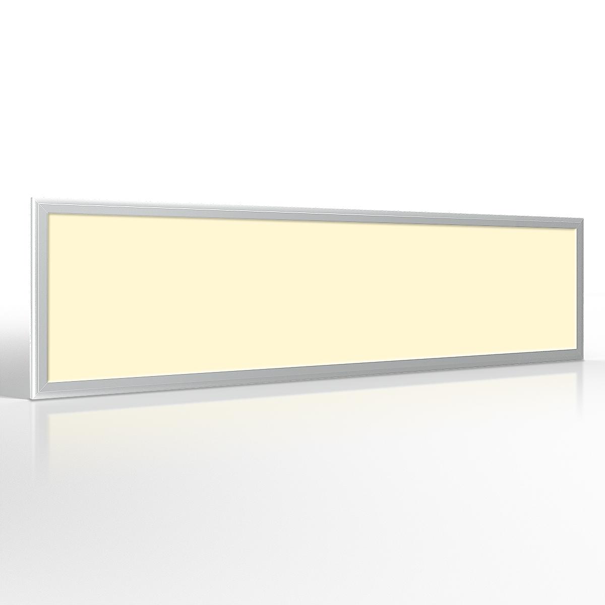 LED Panel 120x30cm 40W Rahmen silber - Lichtfarbe: Warmweiß 3000K