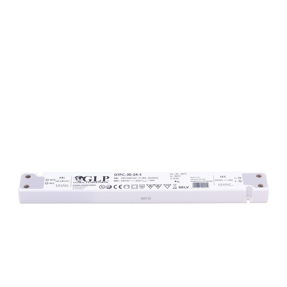 GLP GTPC-30-24-S LED Netzteil extrem flach für Möbeleinbau 30W 24V 1.25A IP20 Schaltnetzteil CV