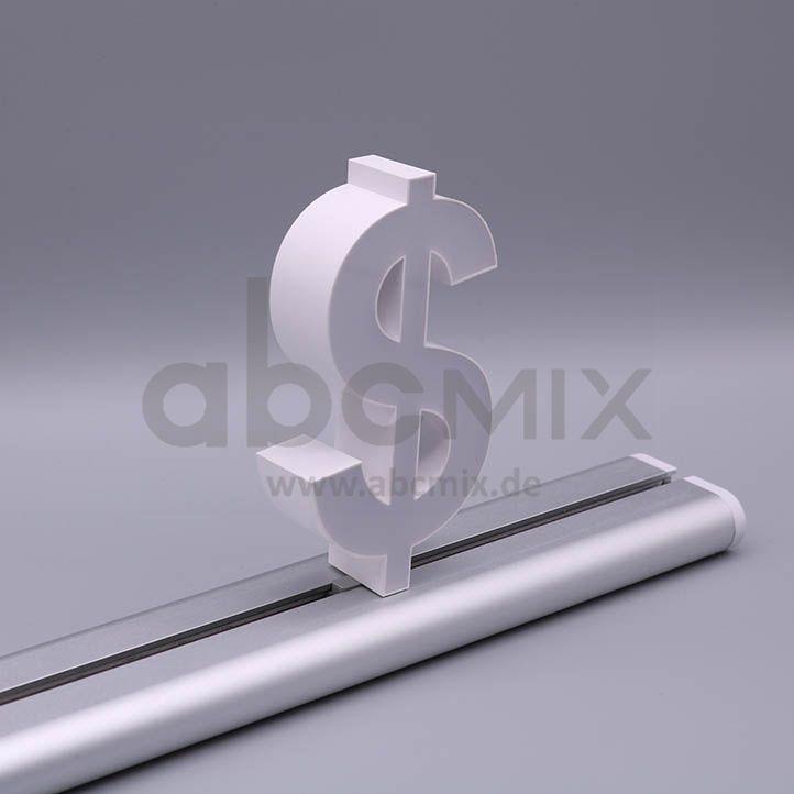 LED Buchstabe Slide $ Dollarzeichen für 100mm Arial 6500K weiß