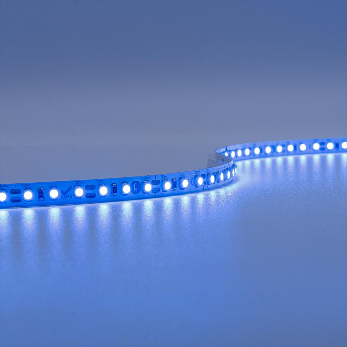 Strip 12V LED Streifen 5M 9,6W/m 120LED/m 8mm - Lichtfarbe: Blau - Schutzart: IP20
