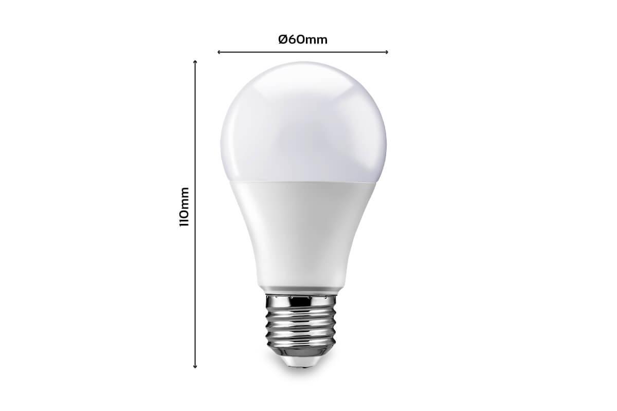 LED Lampe E27 11W A60 matt 950lm 210°Abstrahlwinkel - Lichtfarbe: Warmweiß 2700K