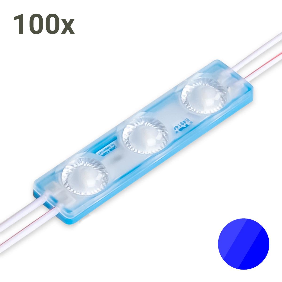 LED Modul blau 1.5W 170° 12V IP65 (100 Stück VPE)