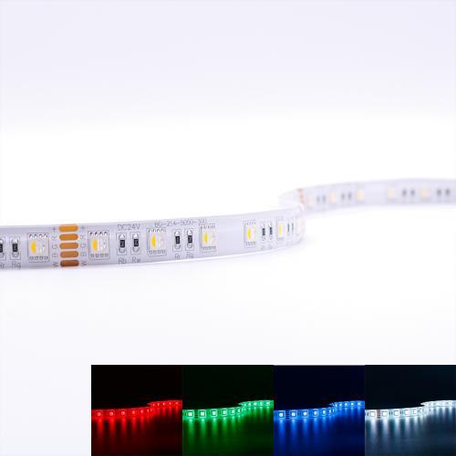 Strip 24V LED Streifen 7,5M 15W/m 60LED/m 12mm Farbwechsel - Lichtfarbe: RGB+4000K - Schutzart: IP65