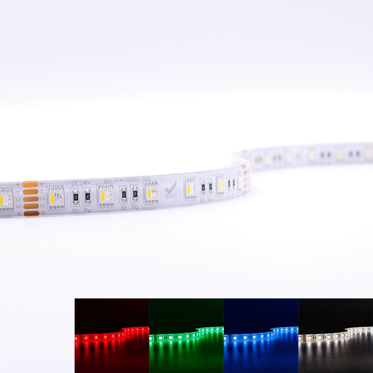 Strip RGBW 24V LED Streifen 7,5M 15W/m 60LED/m 12mm IP65 Farbwechsel RGB+3000K