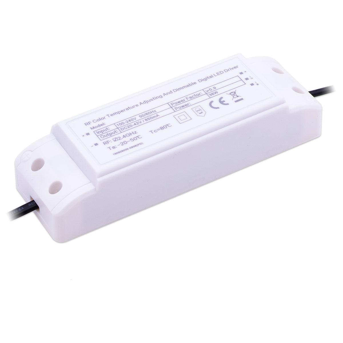 LED Treiber CCT Controller 36W 20-42V 850mA dimmbar über 2.4GHz Fernbedienung