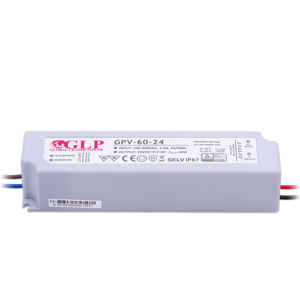 GLP GPV-60-24 LED Netzteil 60W 24V 2.5A IP67 Schaltnetzteil CV