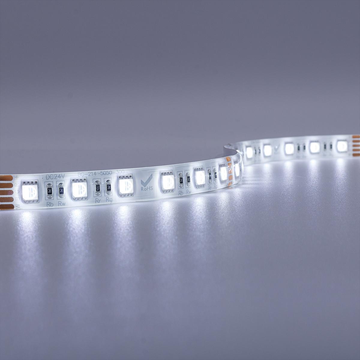 Strip 24V LED Streifen 7,5M 15W/m 60LED/m 12mm Farbwechsel - Lichtfarbe: RGB+6000K - Schutzart: IP65