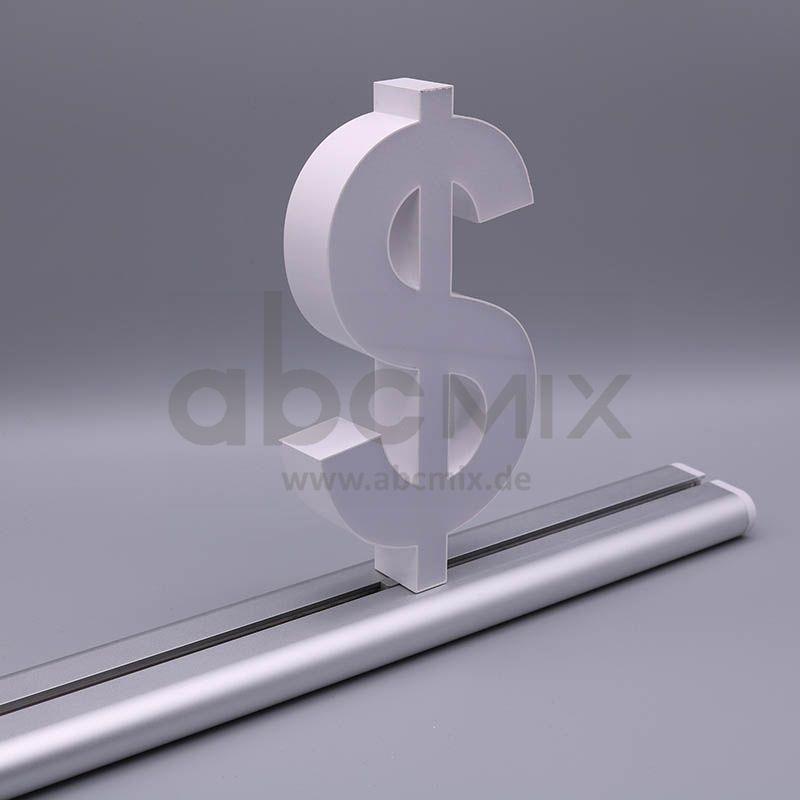 LED Buchstabe Slide Dollarzeichen $ für 150mm Arial 6500K weiß