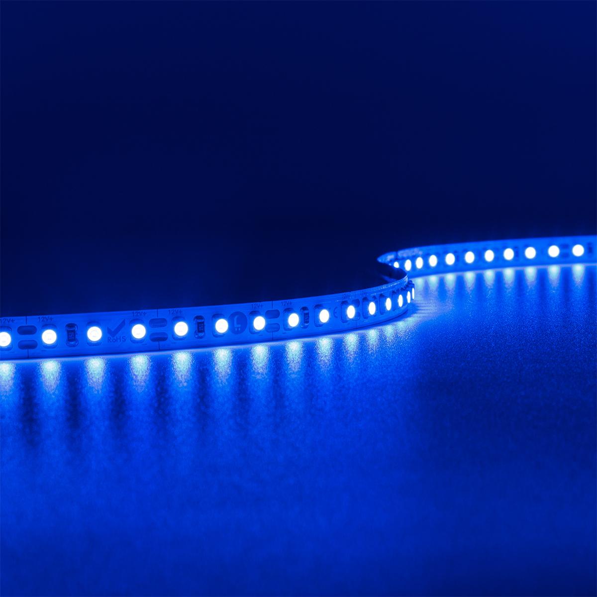Strip 12V LED Streifen 5M 9,6W/m 120LED/m 8mm - Lichtfarbe: Blau - Schutzart: IP20