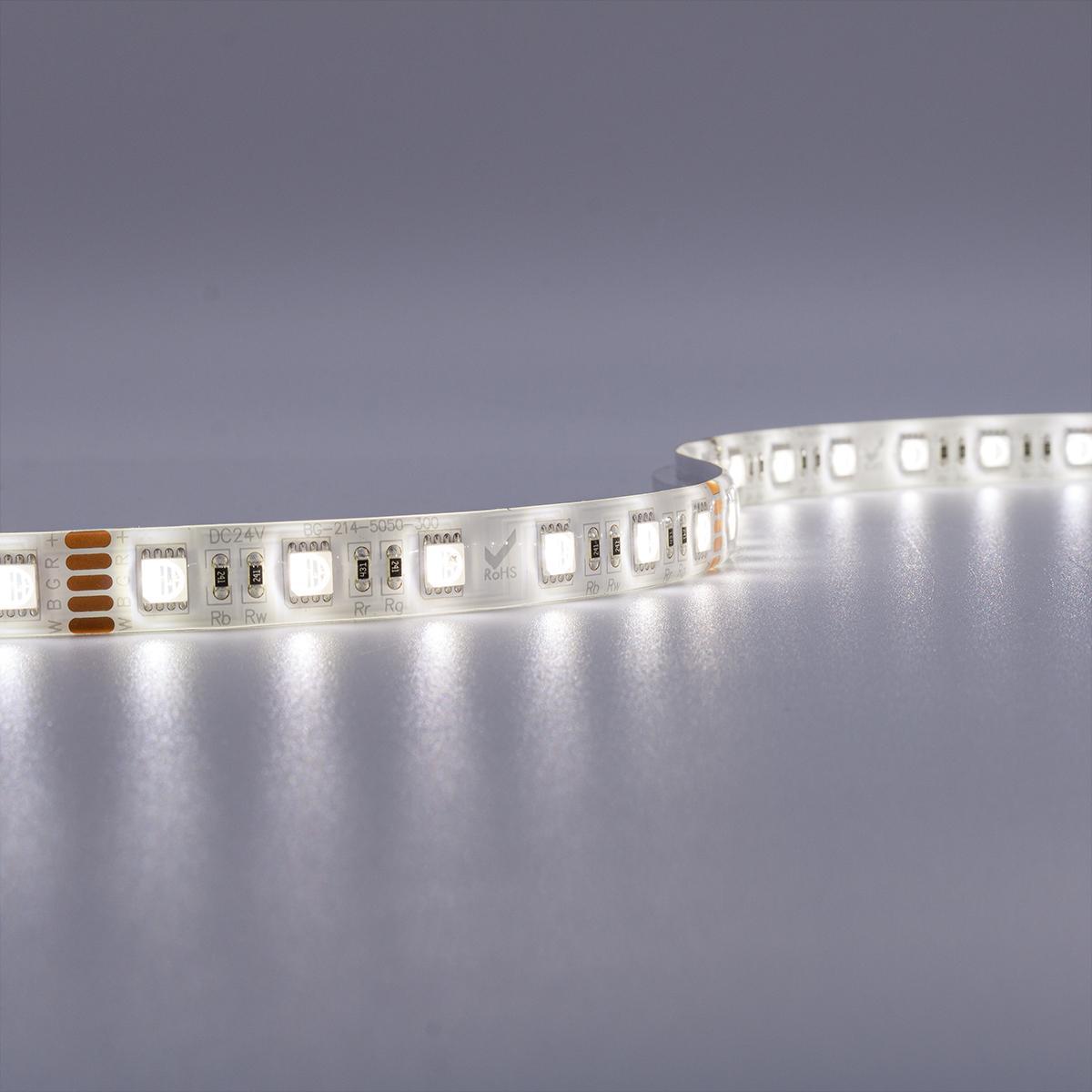 Strip 24V LED Streifen 7,5M 15W/m 60LED/m 12mm Farbwechsel - Lichtfarbe: RGB+3000K - Schutzart: IP65