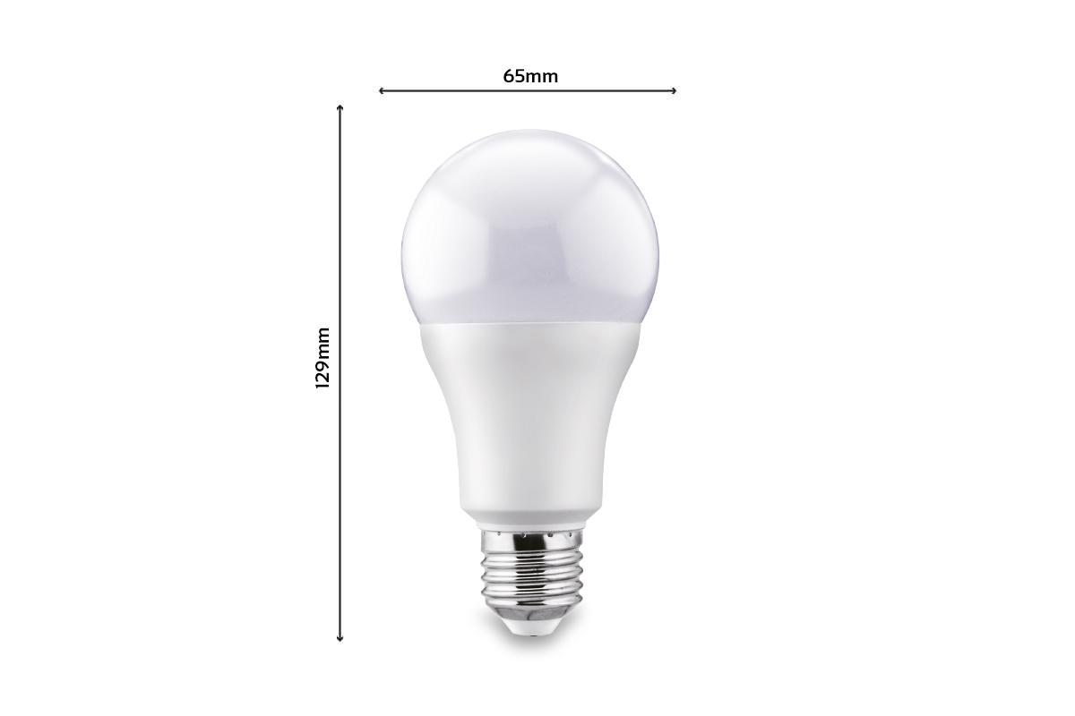 LED Lampe E27 15W A65 matt 1350lm - Lichtfarbe: Warmweiß 2700K