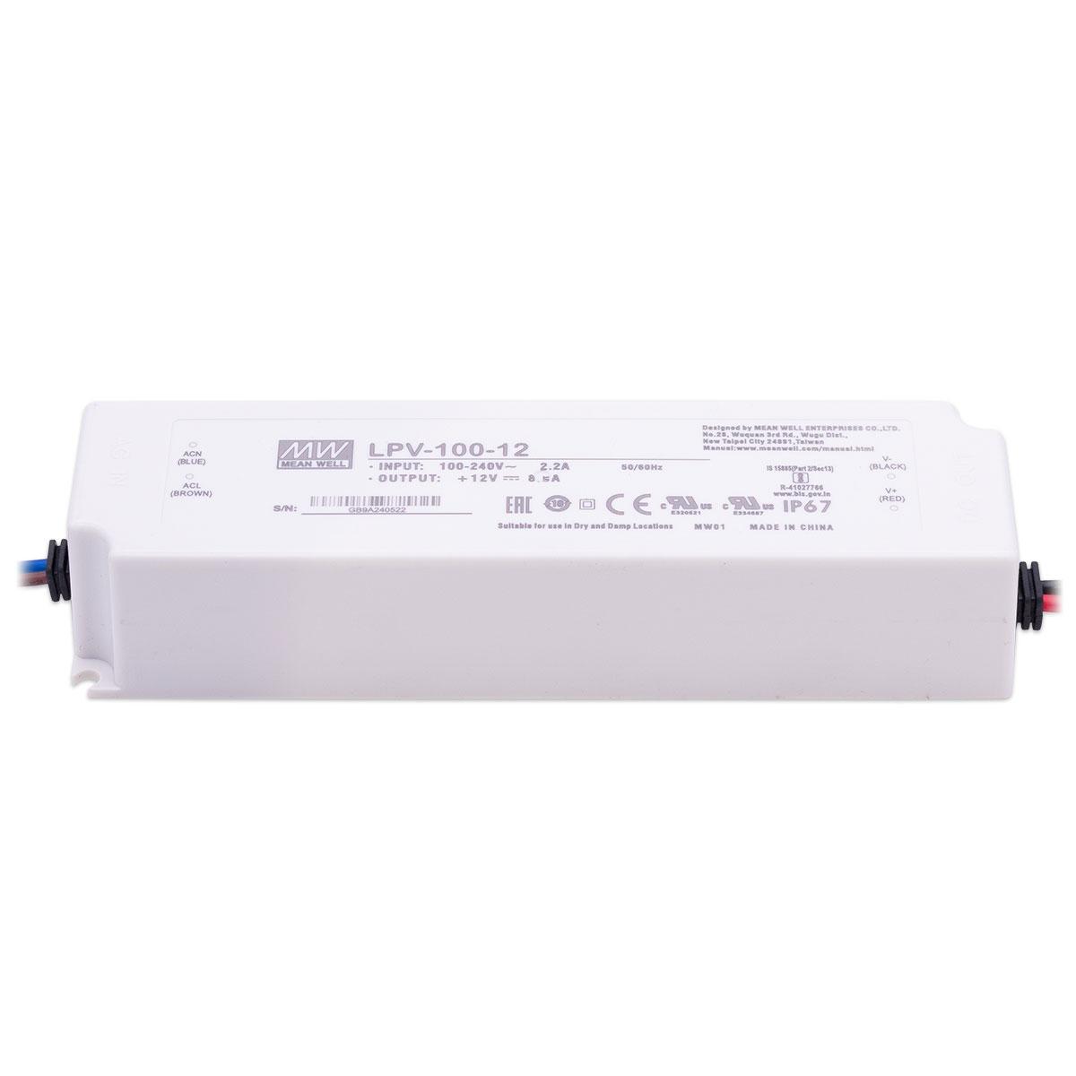 Mean Well LPV-100-12 LED Netzteil 102W 12V 8.5A IP67 Schaltnetzteil CV