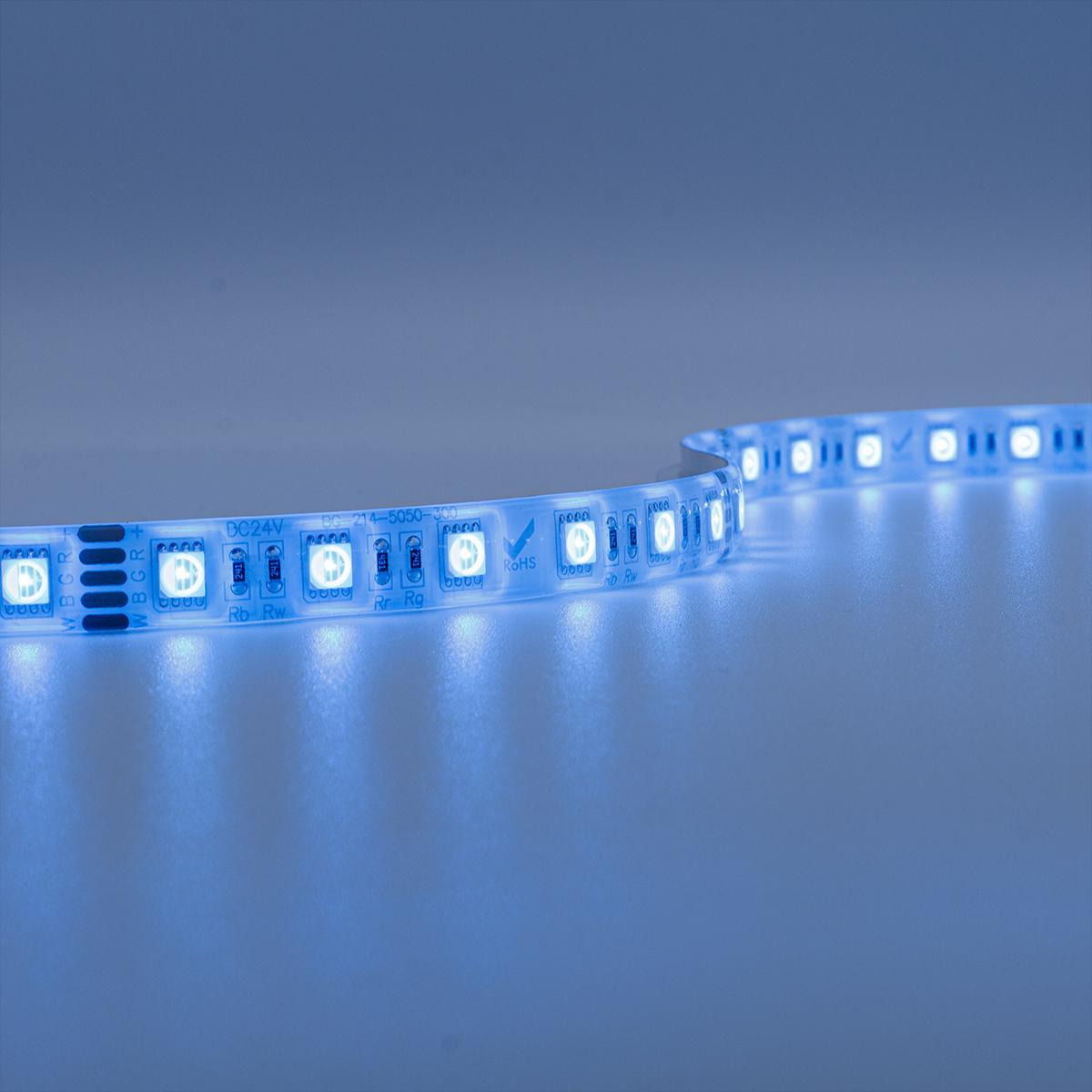 Strip 24V LED Streifen 5M 15W/m 60LED/m 12mm Farbwechsel - Lichtfarbe: RGB+3000K - Schutzart: IP65