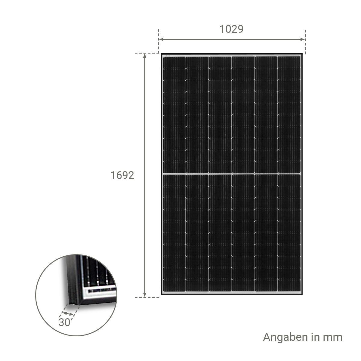 JINKO 380 Watt Black Frame Solarmodul JKM380N-6TL3-V N-TYPE - MwSt: 0% NUR für Privatkunden