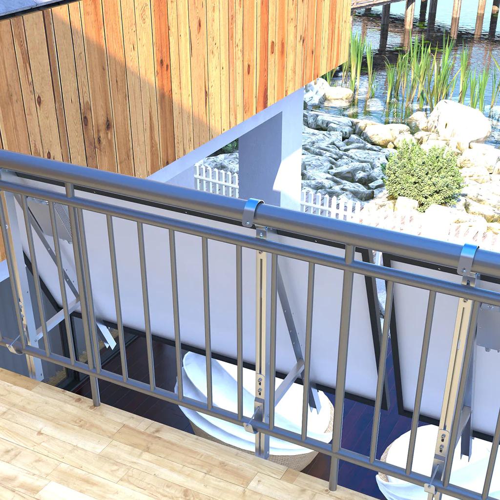 Balkonhalterung Flachdach Aufständerung bis 40° Set für 2 Module - MwSt: 0% NUR für Privatkunden