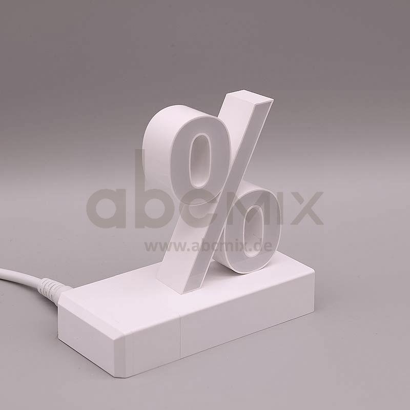 Leuchtbuchstabe EasyClick % Prozent für 75mm Arial 4000K weiß