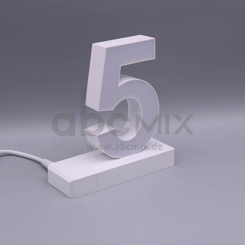LED Buchstabe Click 5 für 125mm Arial 6500K weiß