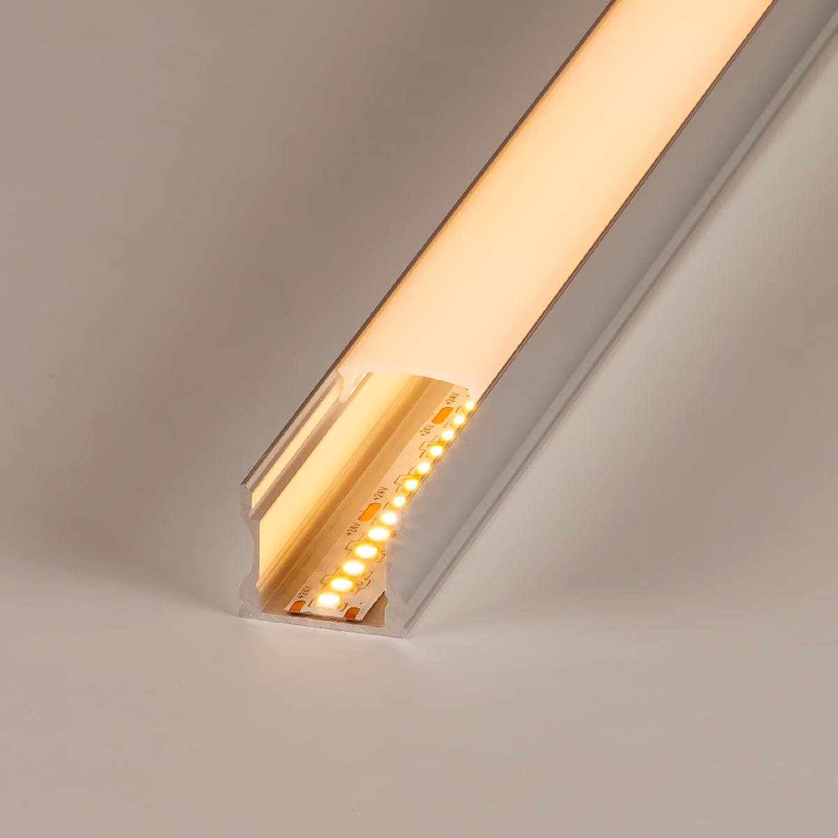 LED Aufbau U-Profil eloxiert 17,3 x 14,5mm opal 200cm